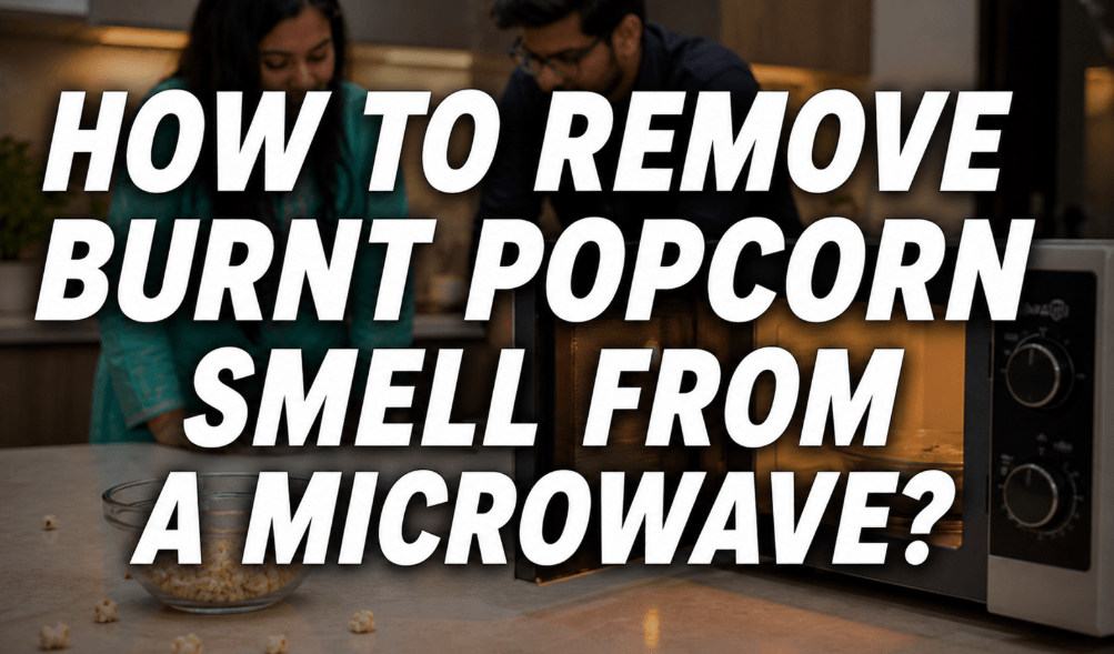 how to remove burnt popcorn smell from a microwave feature image with a couple of cleaning the microwave in the kitchen